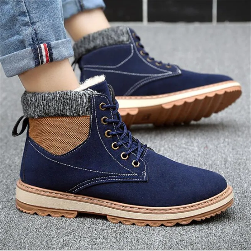 

Новинка 2022, зимние высокие ботинки Martin, удобные теплые ботинки, повседневная износостойкая хлопковая обувь, мужские хлопковые ботинки