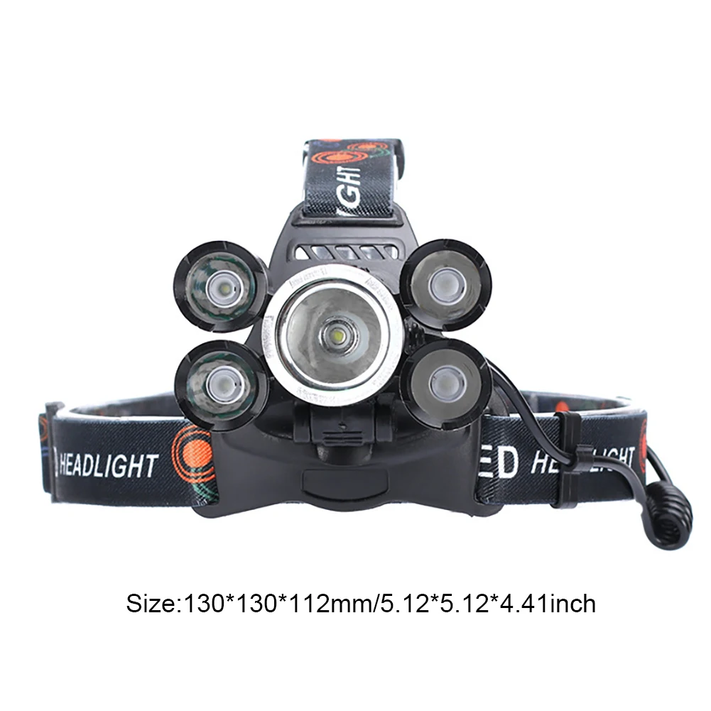 

LED Sensor Headlamp Hard LED Headlight USB Rechargeable Outdoor Hiking Fishing Camping Head Light Built-in Battery