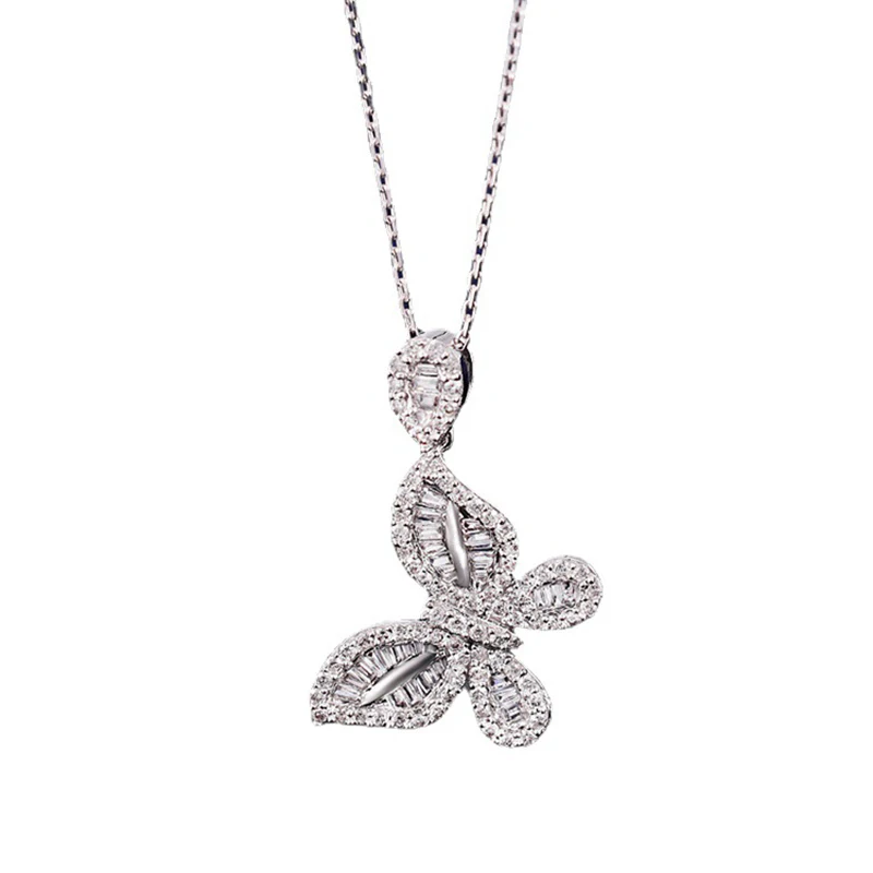 

925 Silver Butterfly Pendant Necklace Exquisite Romantic Banquet Party Sparkling To Send Girlfriend Birthday Anniversary Gifts