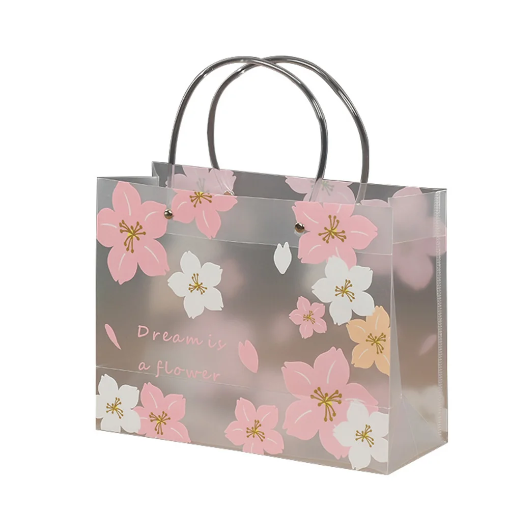 

Portable Wear-resistant Waterproof Frosted Transparent Gift Bag Handbag Pp Bag Shopping Bag Clothing Bag
