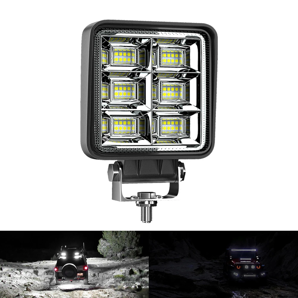 

Useful LED Work Light 106*106*28mm 48LED 6500K Aluminum Auxiliary Lamp