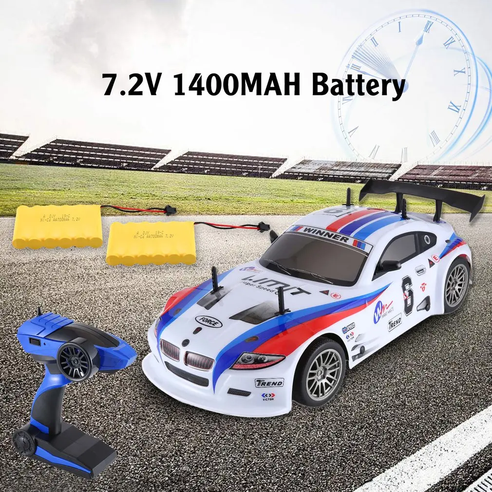 Горячая J601-1 1/10 1400mAh 2,4G гоночный автомобиль 1:10 RC модель автомобиля 25 км/ч плоский спортивный Дрифт автомобиль игрушки 2 Батареи ЕС Разъем для детей