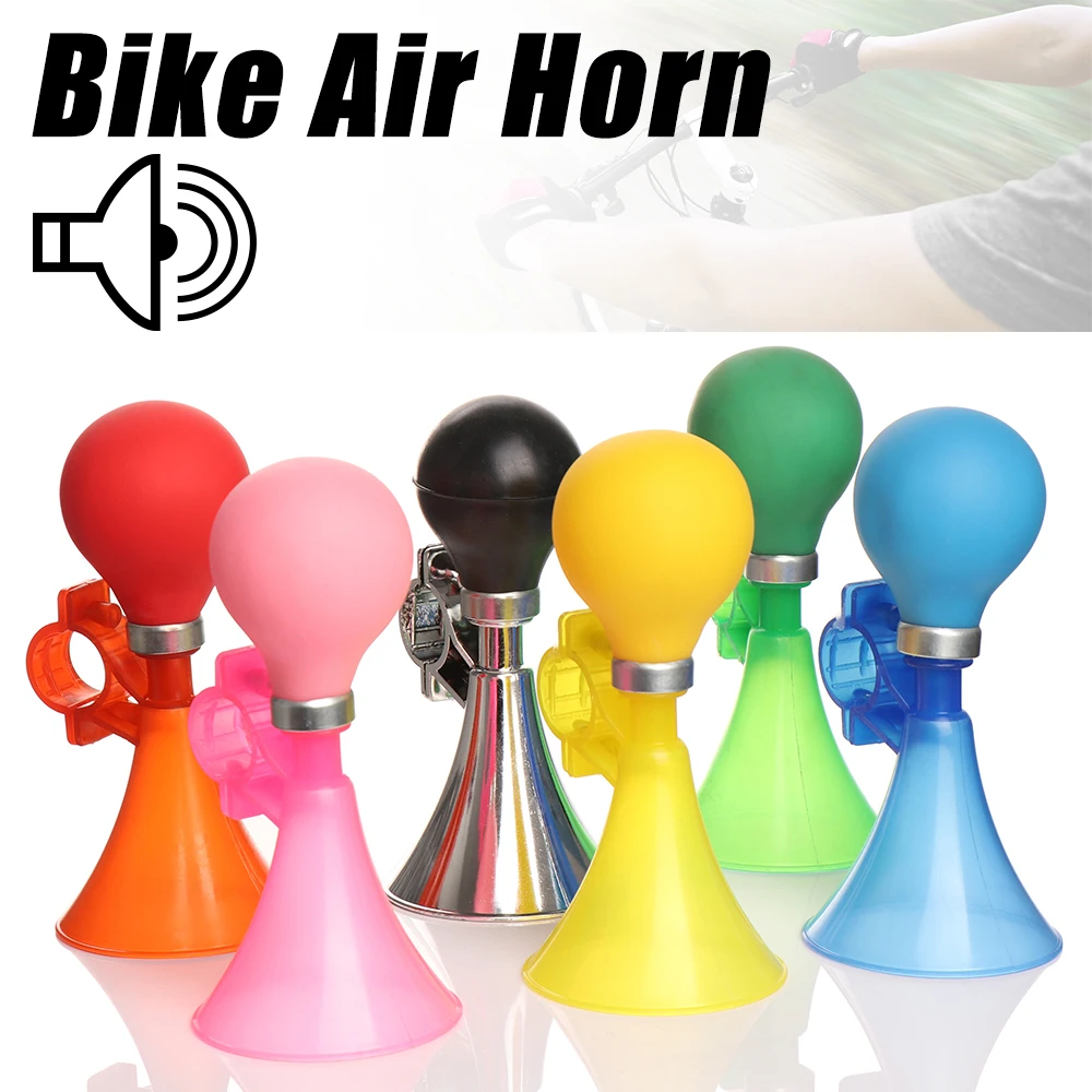 1Pcs Bike Air Horn Bicycle Accessories Safety Road Bicycle Children Bike Handlebar Bell Ring Bicycle Bell Loud Bike Bells 1pcs kids bike alarm bell silicone hooter squeeze horn toy children bike handlebar bell ring bicycle bell bicycle accessories