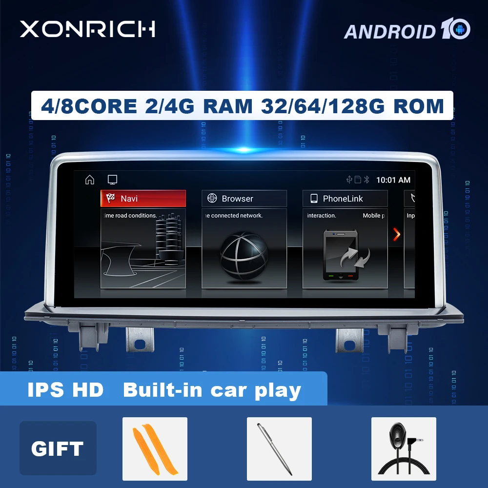 

Android 10 Car Radio Multimedia for BMW X1 F48 2016 2017 2018 NBT System GPS Navigation Glonass NODVD Head Unit Stereo AudioIPS