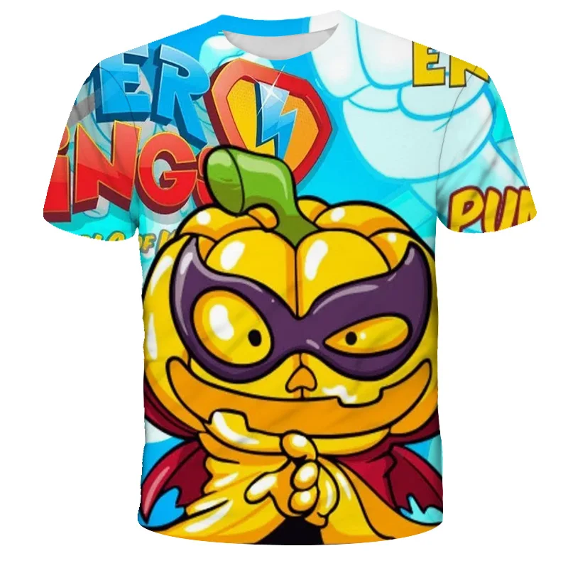 

Super Zings 3D Cartoon T-shirts Printed T-shirts Designer Girls Early Summer Casual Clothes Kid T-Shirts Top Boys For Baby Wear