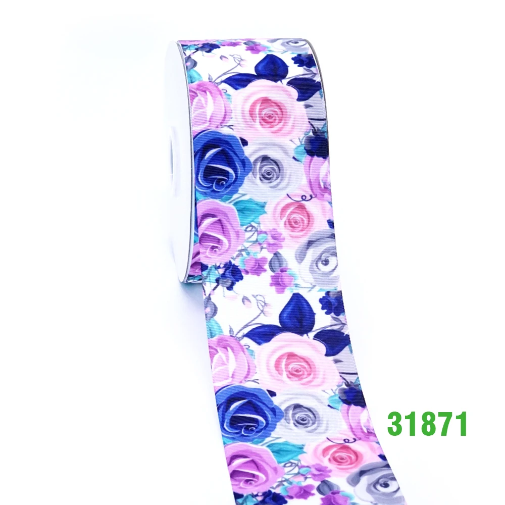 50 ярдов мультфильм напечатанный grosgrain ленты 31860 - Цвет: 31871