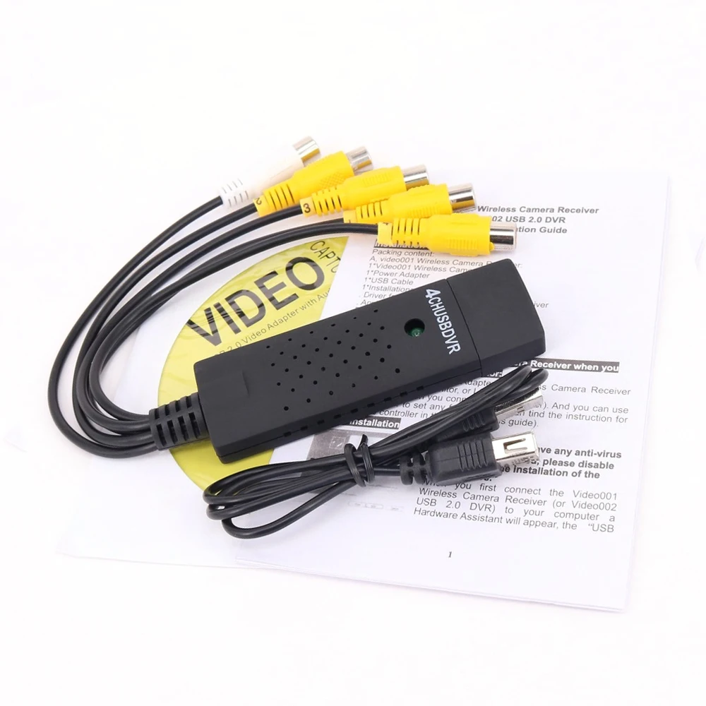 4-канальная USB 2 0 карта захвата видео адаптер VHS на DVD для камер видеонаблюдения |