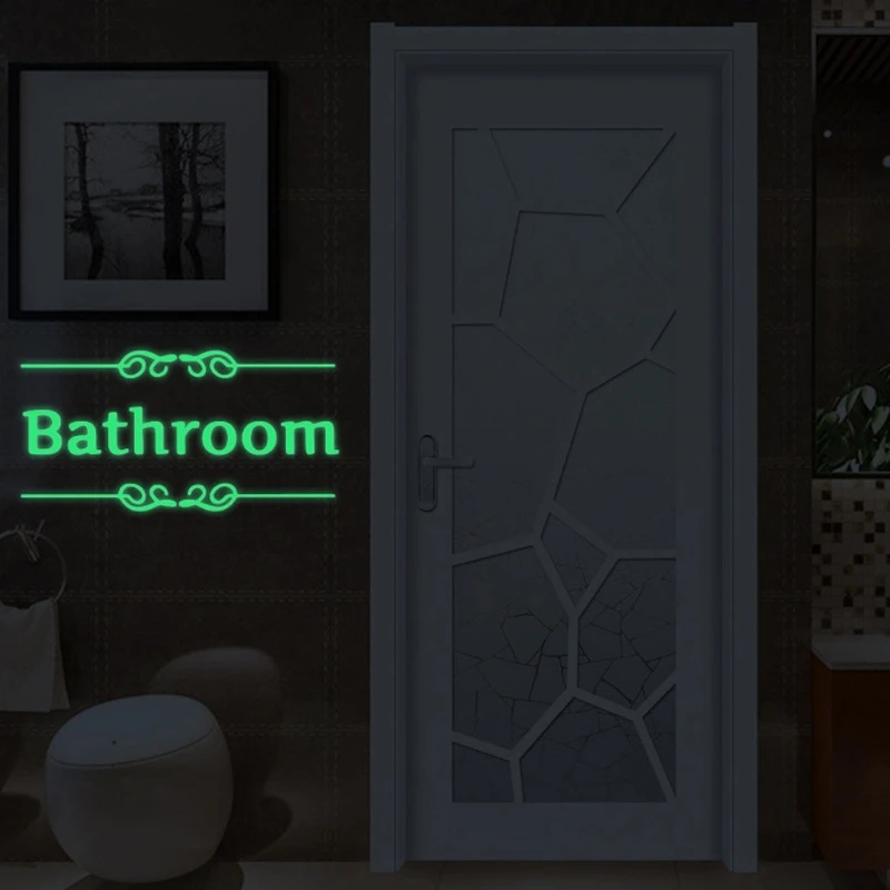 Светящаяся мультяшная Настенная Наклейка ToiletSticker украшение для гостиной детской