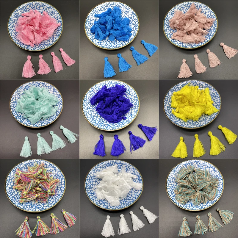 30 шт. 3 см хлопковая отделка бахрома кисточка шитье шторы аксессуары сделай сам
