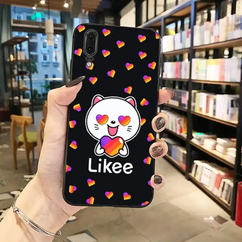 

Likee Funny cat bear love heart Phone Case For Huawei honor Mate P 10 20 30 40 Pro 10i 9 10 20 8 x Lite