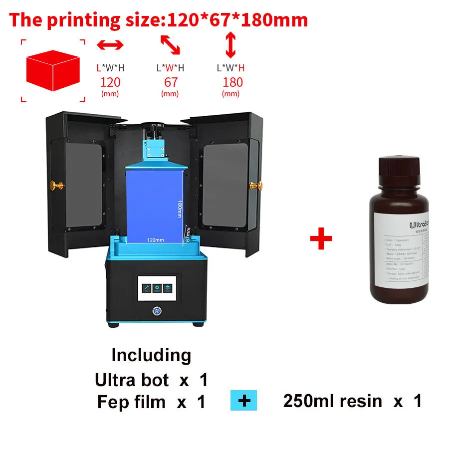 Package 2 Ультработ lcd 3d принтер размера плюс UV Собранный 2K экран Off-Line Print Impresora 3d Drucker Impressora UV смола - Цвет: Package 2