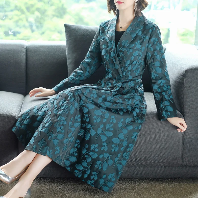 Mujer Windbreaker Autumn Winter Overcoat Cashmere Trench Coats Cotton Linen Women's Spring Large Size Was Thin Coat Z628 | Женская