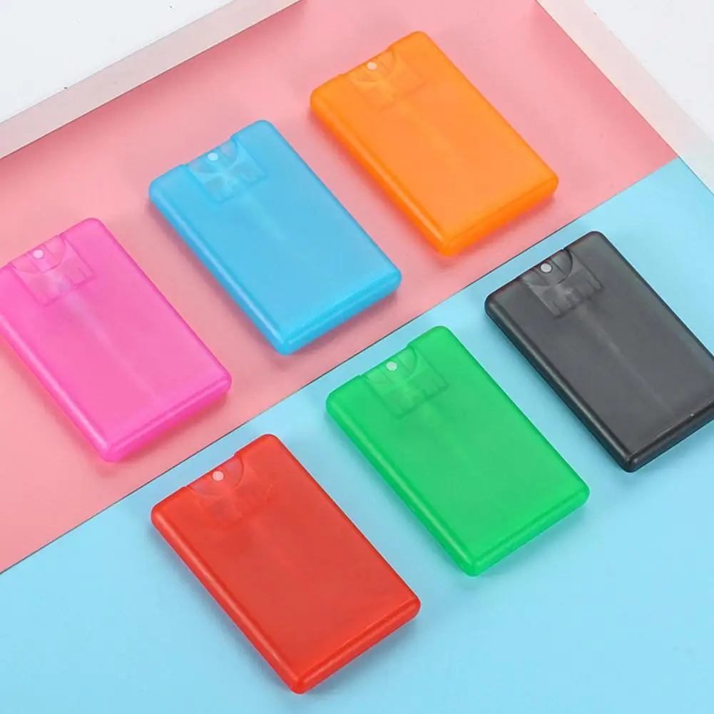 

20ml Plastic Card Type Portable Perfume Spray Bottle Moisturizing Water Box Refillable Bottles Travel Transparent Plastic