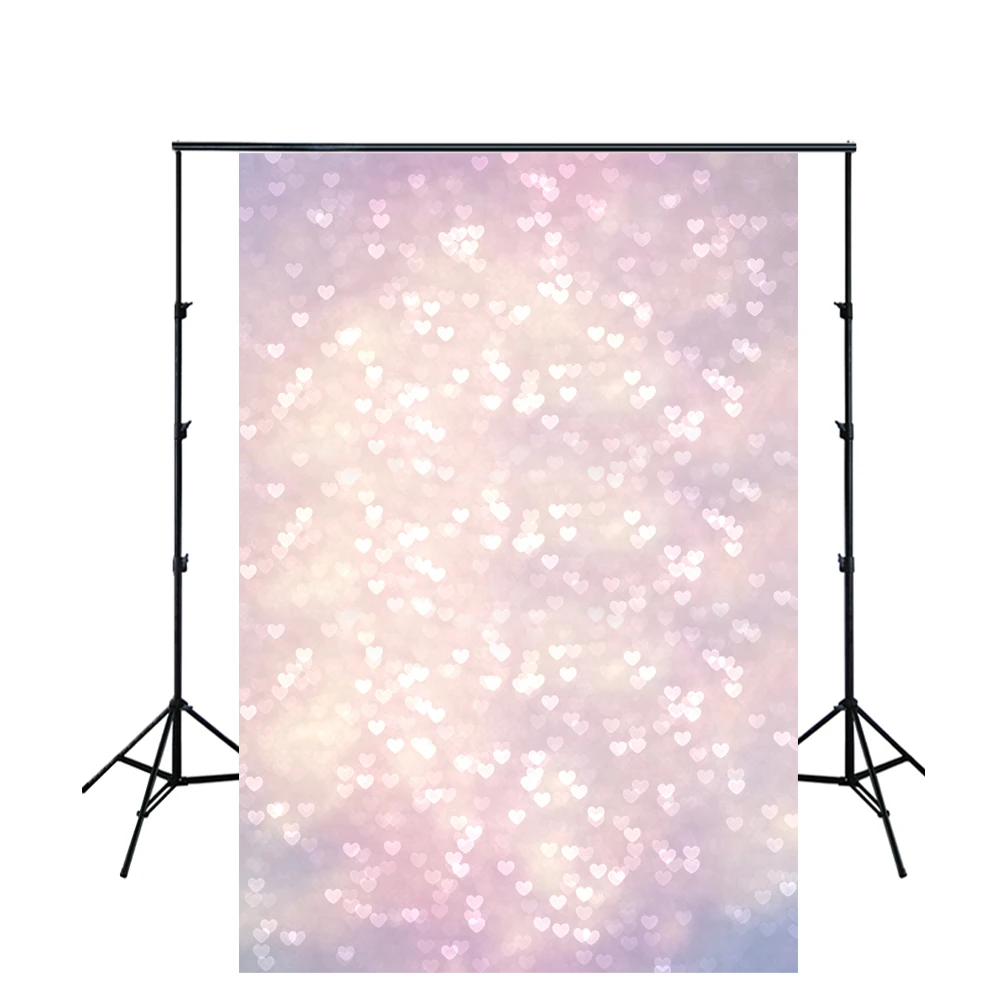 Розовый Блестящий Фон с боке блестящие узоры в виде сердца для новорожденных