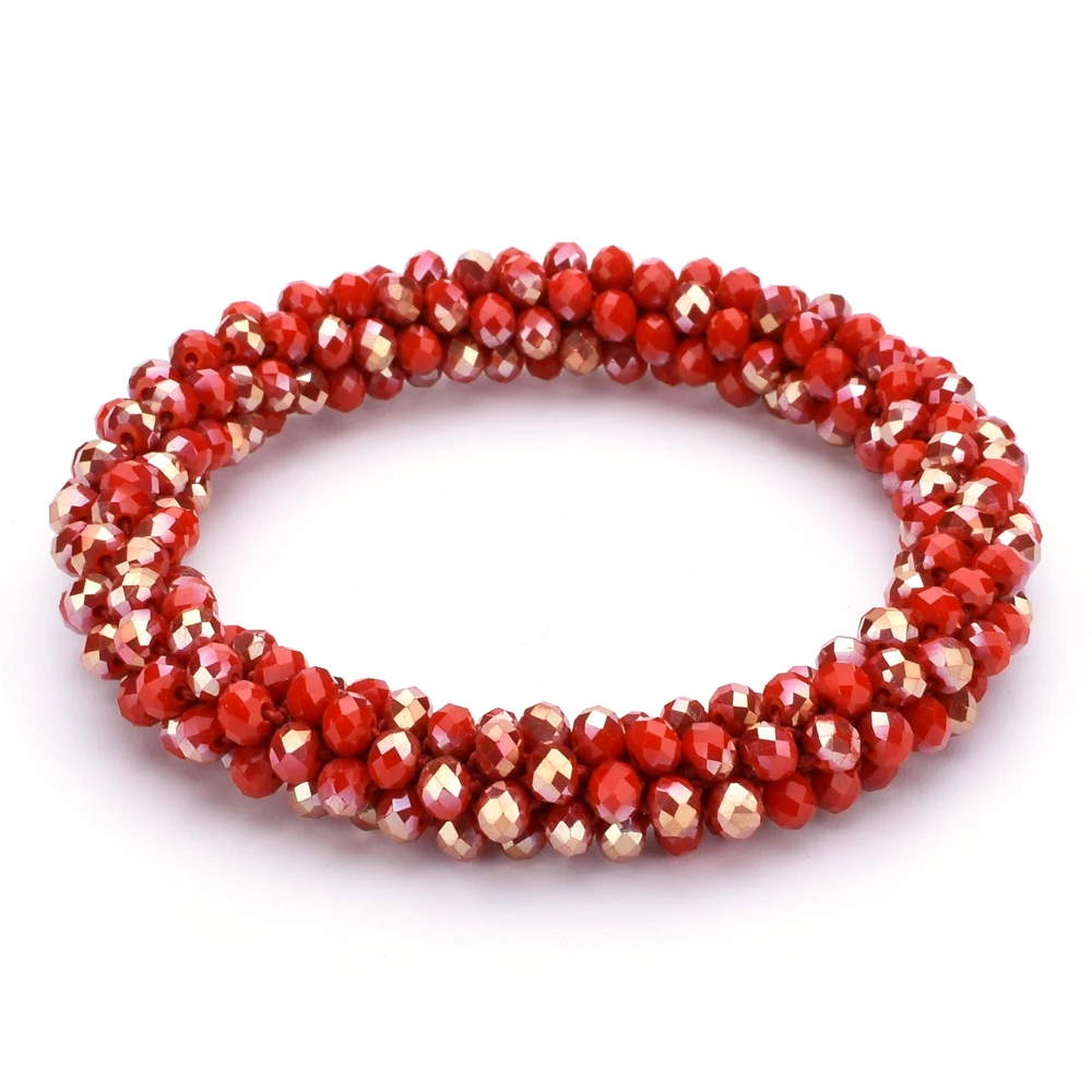 Женские разноцветные ювелирные изделия LUBINGSHINE растягивающийся браслет из бусин