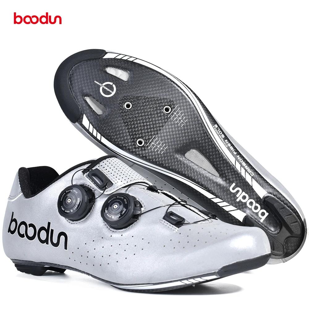 Jual BOODUN Sepatu Bersepeda Lampu Belakang Vampir Malam Sepatu Kunci Sepeda Jalan Antilicin Bersirkulasi Sepatu Balap Sepeda Jalan Raya Triathlon Kunci Mandiri