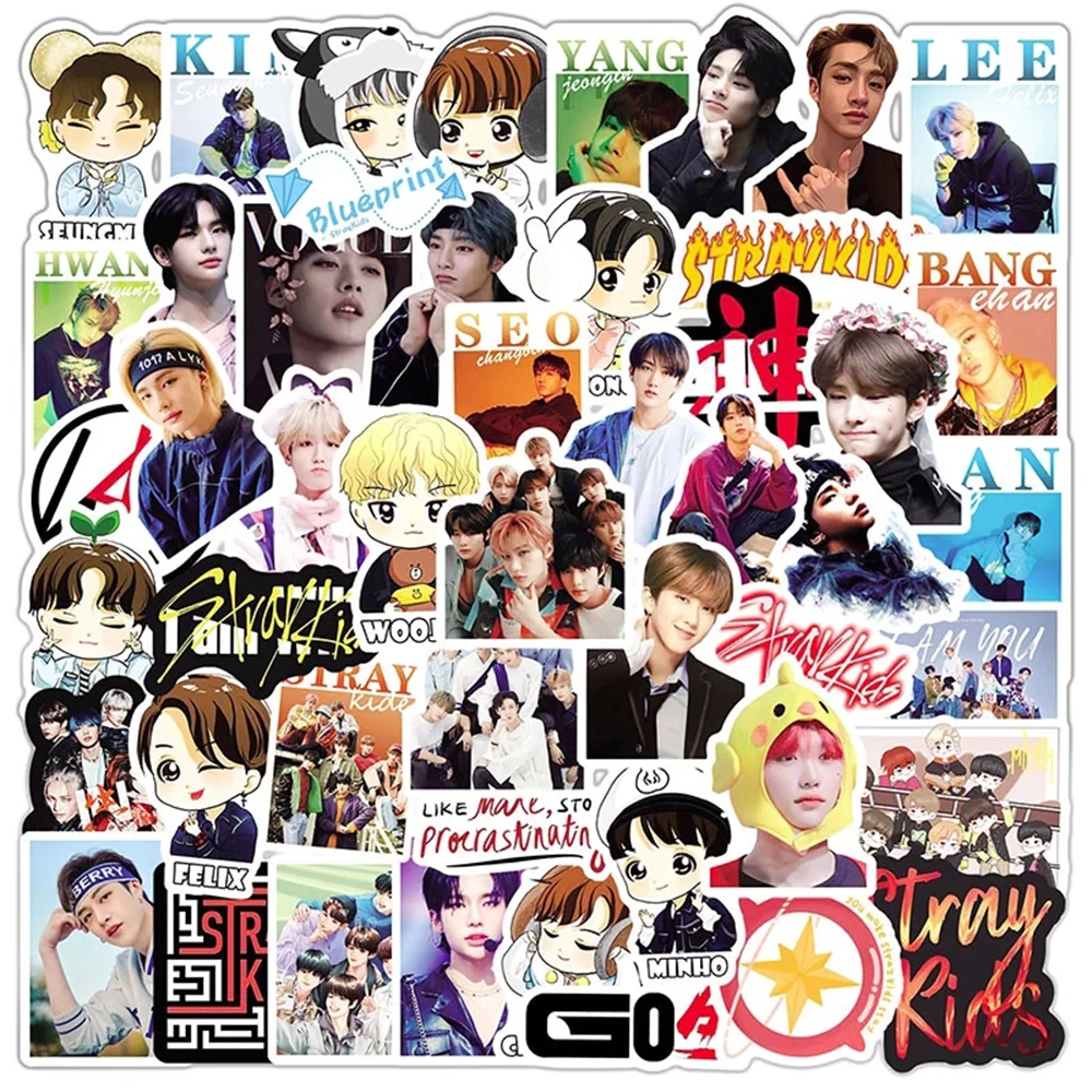 10/30/50 флюоресцентных детских корейских стикеров kpop для холодильника