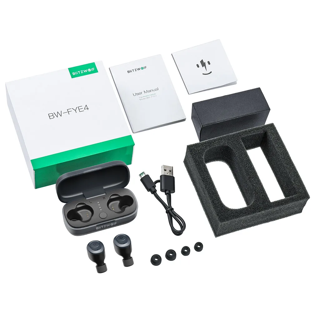 Blitzwolf BW-FYE4 bluetooth 5,0 TWS настоящие беспроводные наушники AAC SBC HiFi наушники-вкладыши стерео звук двусторонний звонок Водонепроницаемый