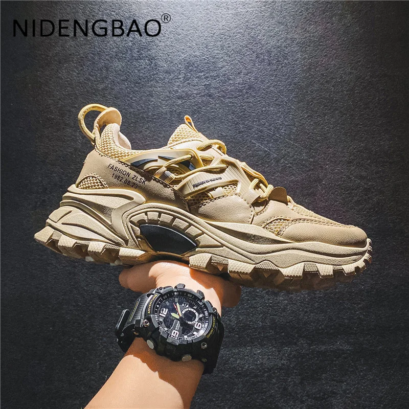 Hot Sale Sneakers for Men Fashion Cool Breathable Chunky Shoes Large Size 39-46 Outdoor Running Walking Platform Sports Shoes