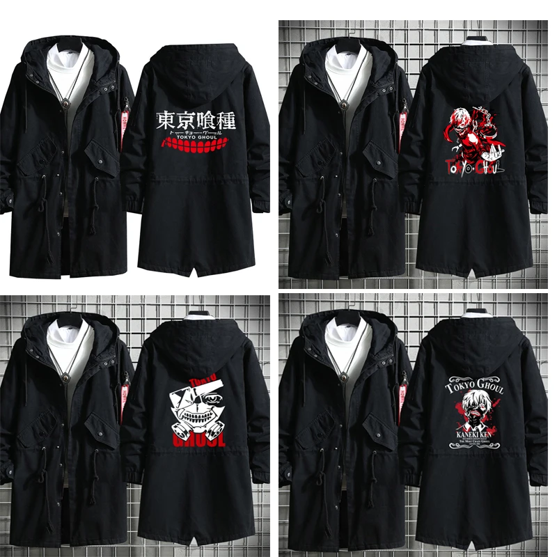 

Kaneki Ken Cosplay Costume Tokyo Ghoul Hoodie Trench Coats Men Women Autumn Winter Fashion Zipper Thick Overcoat Jacket Warm