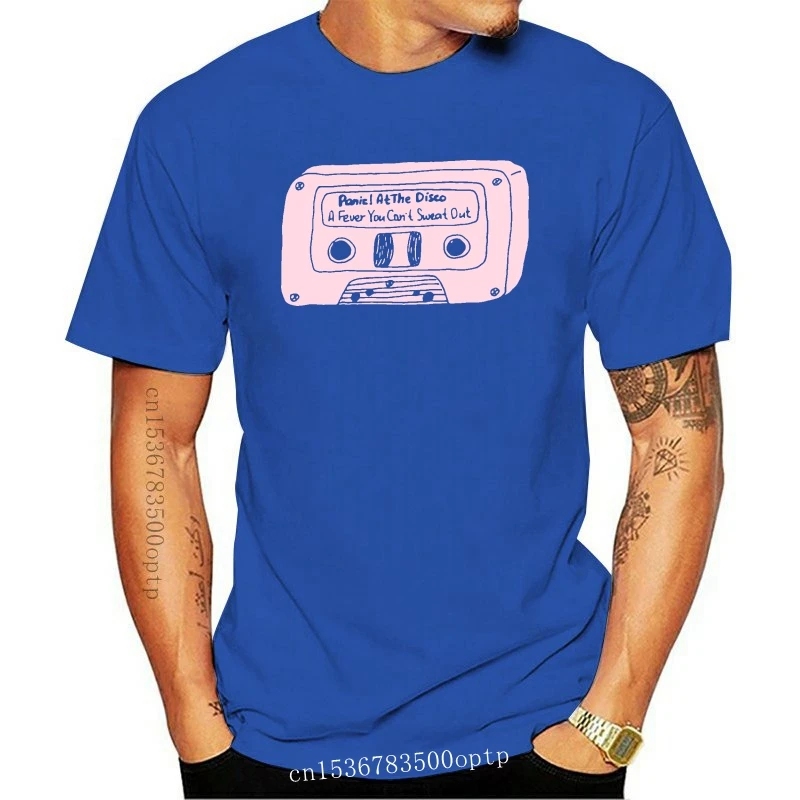 

New Men tshirt Short sleeve A Fever You Can't Sweat Out Cassette Tape Panic At The Disco T Shirt tee tops Women t-shirt