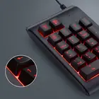 Три цвета RGB с подсветкой USB Проводная клавиатура Водонепроницаемый номер Pad цифровая клавиатура мини цифры Многофункциональные цифровые клавиши R9JA