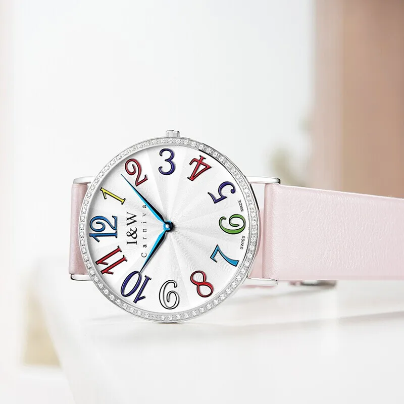 Женские часы Montre femme Switzerland 2020 Лидирующий бренд I & W новые модные женские с кожаным