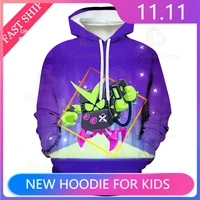 brawings cartoon star and sandy jacket tops teen clothes kids hoodies max spike game 3d hoodie boys girls harajuku sweatshirt