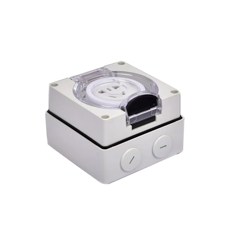 

RV Weatherproof Charging Socket Box 10A Wall Outdoor Socket Universal Camper Accessories For Car Caravan Boat Travel Garden