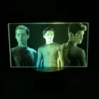 Двухцветная лампа, двухцветная 3D лампа, кинозвезды, том Голландия и тобей Магуайр, сенсорный датчик, фестивальный проектор, Прямая поставка, детский стол