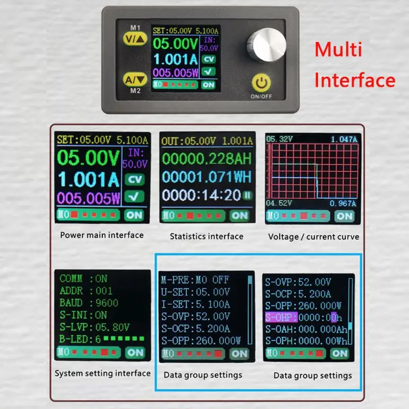 

DC Step Down Converter CC CV 50V 5A Power Module Adjustable Regulated Laboratory Power Supply Voltmeter Ammeter