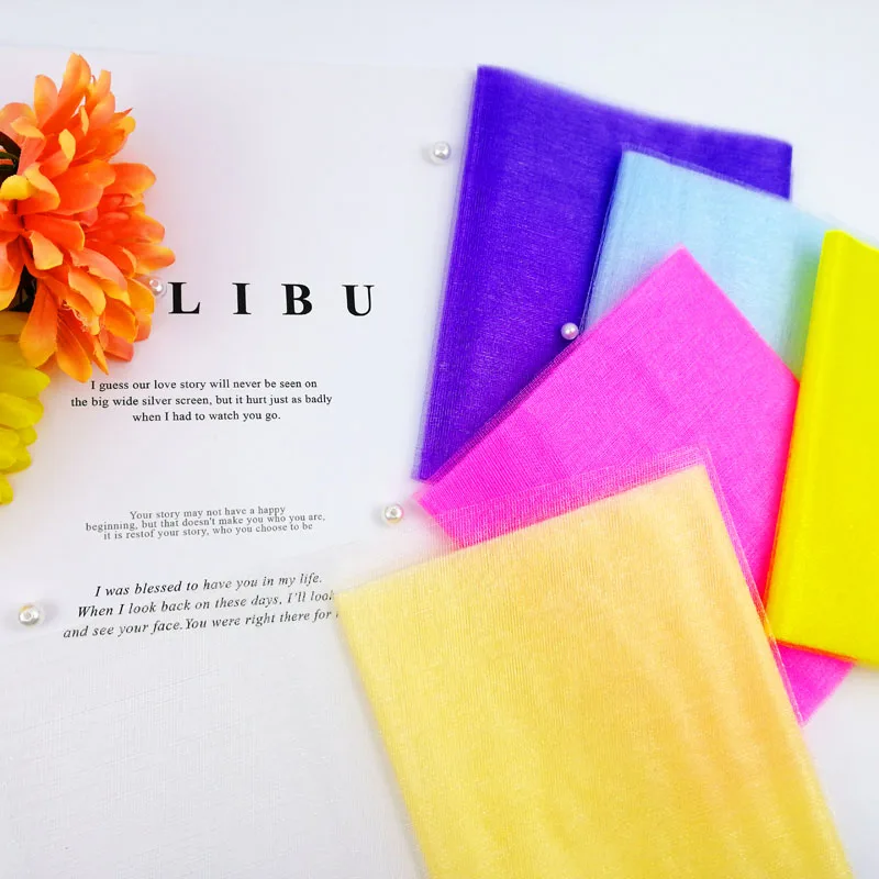 15 см * 5 м ультра тонкая ткань из органзы с кристаллами на день рождения