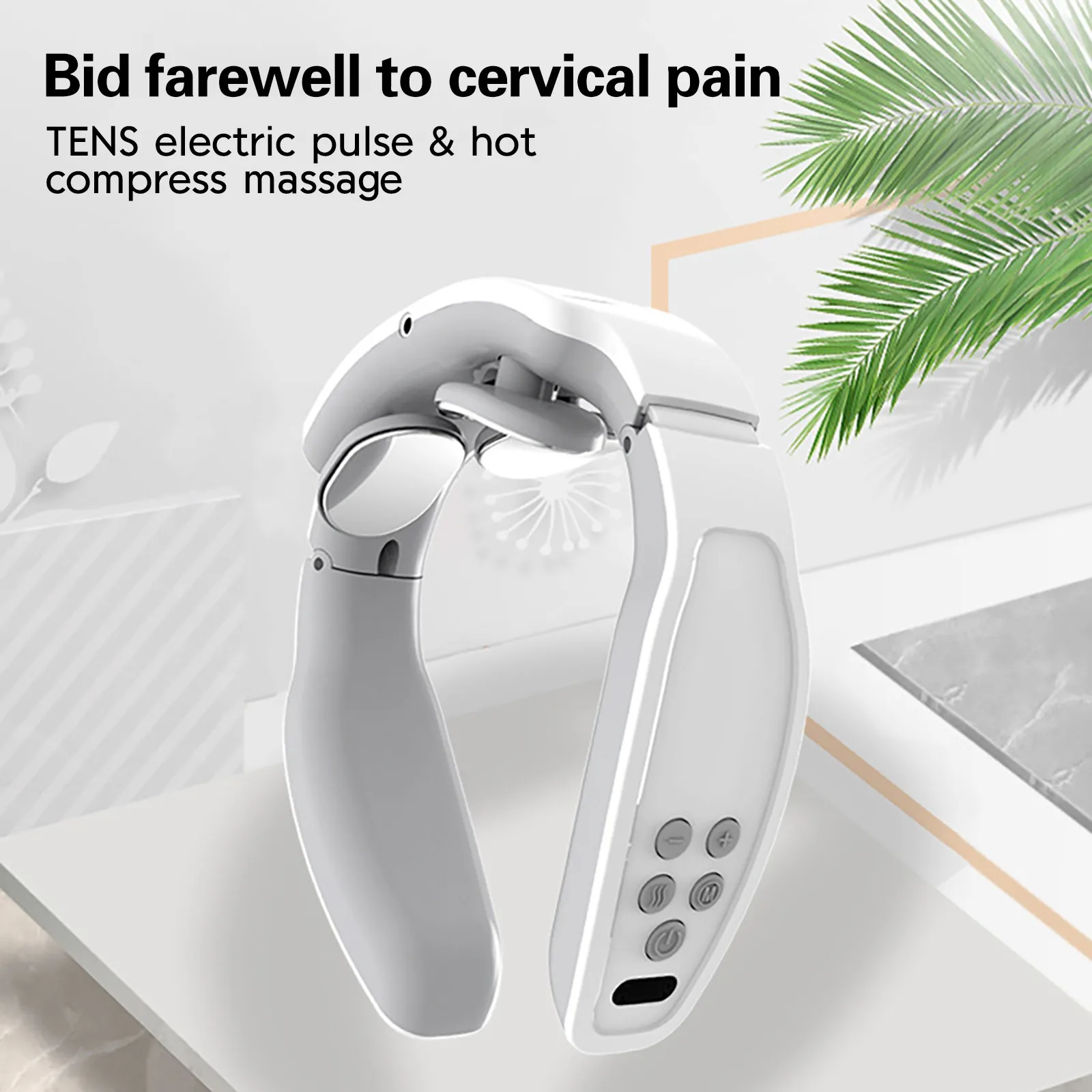 

Электрический Интеллектуальный массажер для шеи, 6 режимов, 16 уровней, портативный беспроводной легкий и портативный аппарат для электроте...