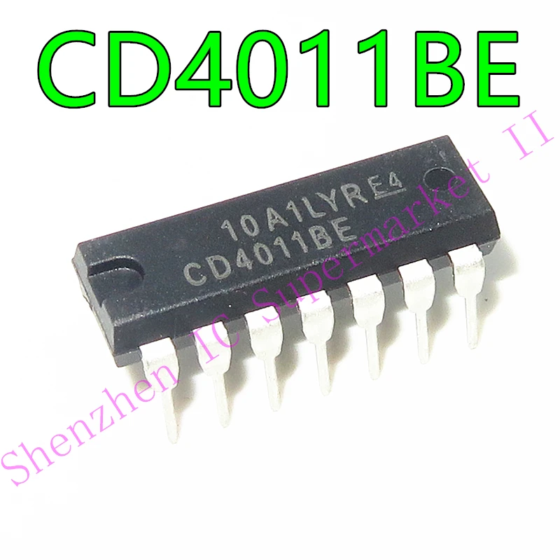 Новый CD4011 CD4011BE CD4011BCN DIP14 MOS NAND ВОРОТА|Интегральные схемы| |