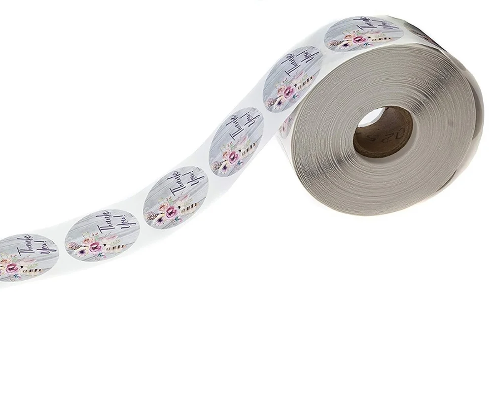

GracefulThank You Sticker 500pcs/roll 1inch Thank You Adhesive Label scrapbooking for envelope seal stationery sticker