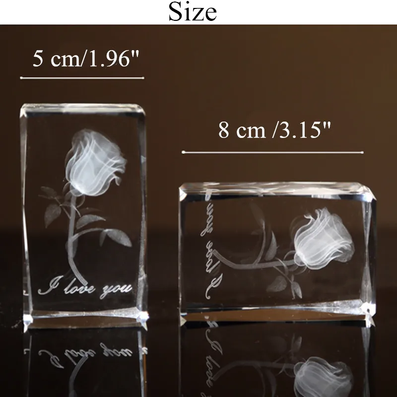 3D лазерная фотография цветок розы со светодиодной основой подарок на свадьбу