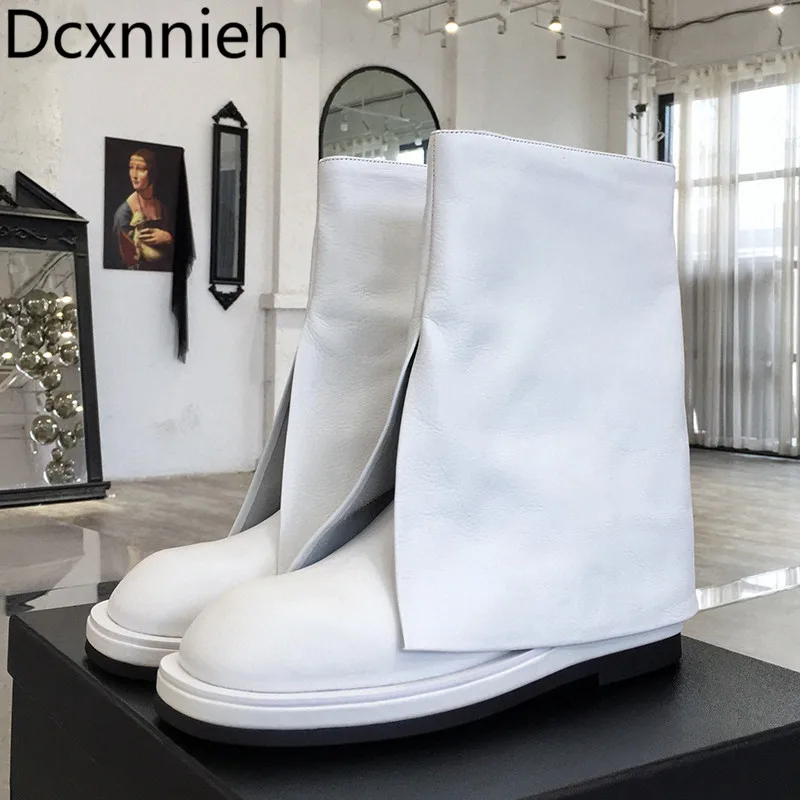 

Женские ботильоны челси из натуральной кожи, без застежки, с круглым носком