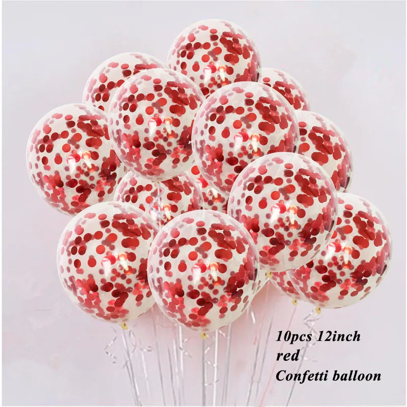 red dot confetti 10 шт Звездный конфетти шары Выпускной вечерние украшения только что женатый Babyshower мальчик девочка 30th 40th 50th 60th день рождения - Цвет: red dot confetti