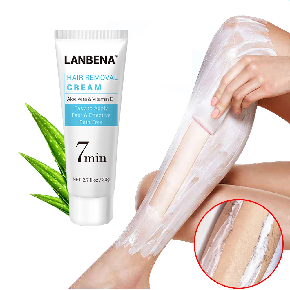 

1Min Quickly Remove Hair Cream 80g Aloe Vera Non Irritating Painless Body Legs Arm Armpit Bikini Hair Removal Cream