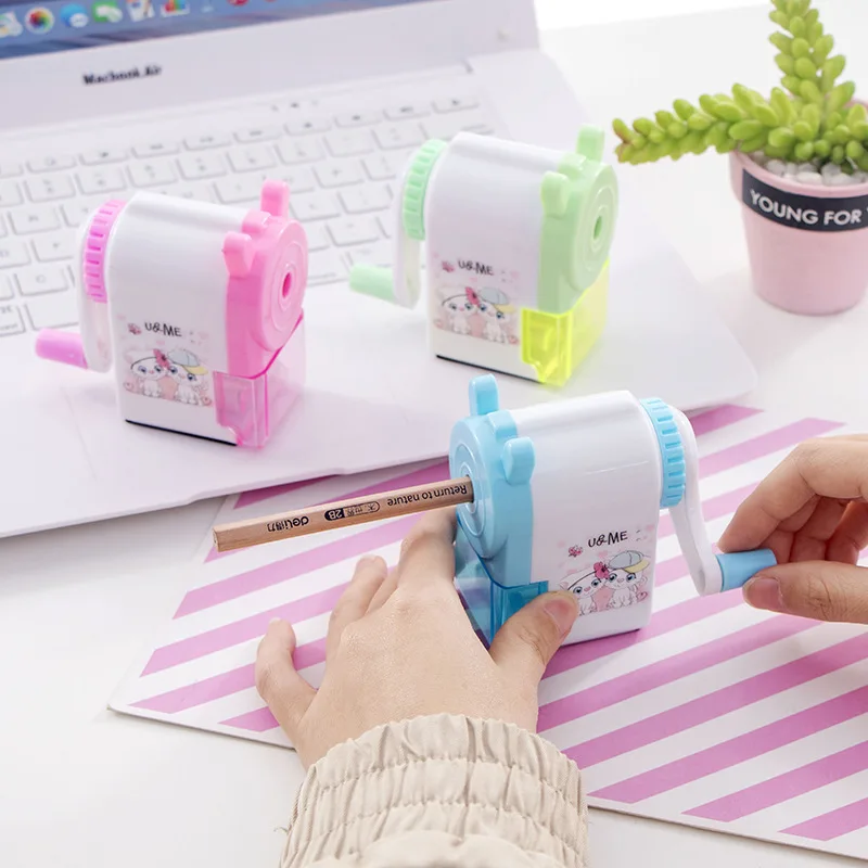 

Creative Cute Cartoon Automatic Pencil Sharpener Students Learn Stationery Children Sharpener Machinery Kawaii Sharpener Pencil