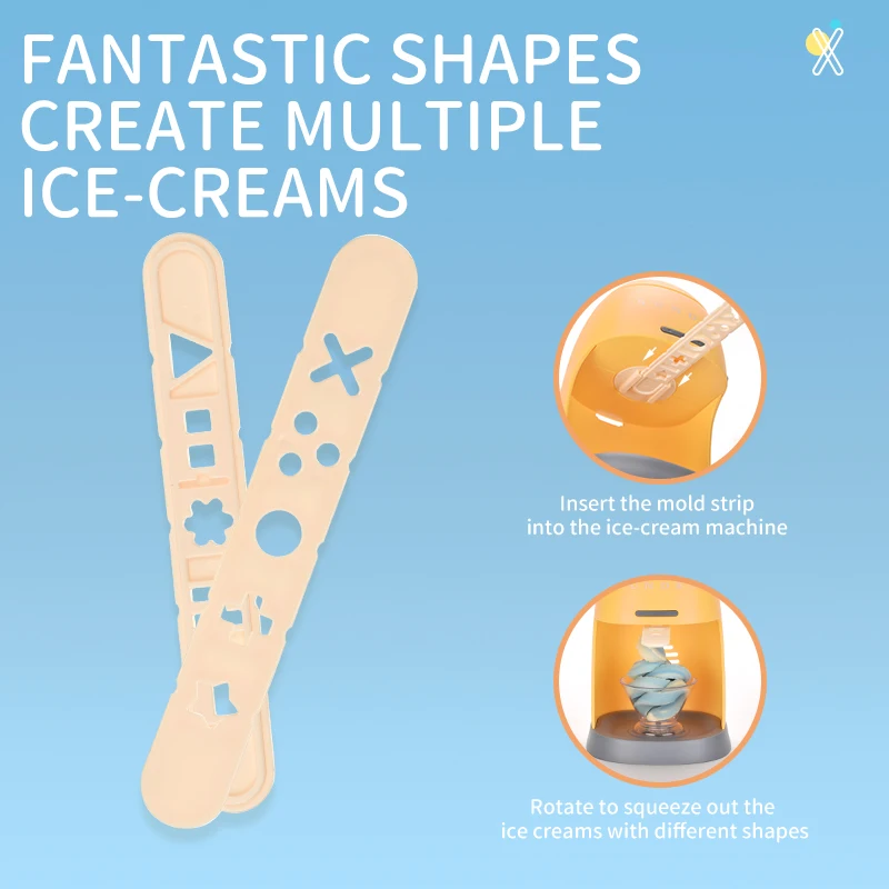 

Manual Color Mud Gel Plasticine 4 Shape Ice Cream Machine High Imitation Mold Tool For 3+ Children DIY Pretend Play Set