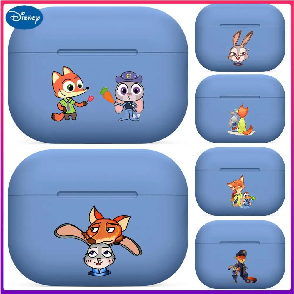 

Чехол для Airpods pro 3, голубой защитный чехол для беспроводных Bluetooth наушников Disney Zootopia, чехол для Air Pods airpod, чехол для air pod, чехол s