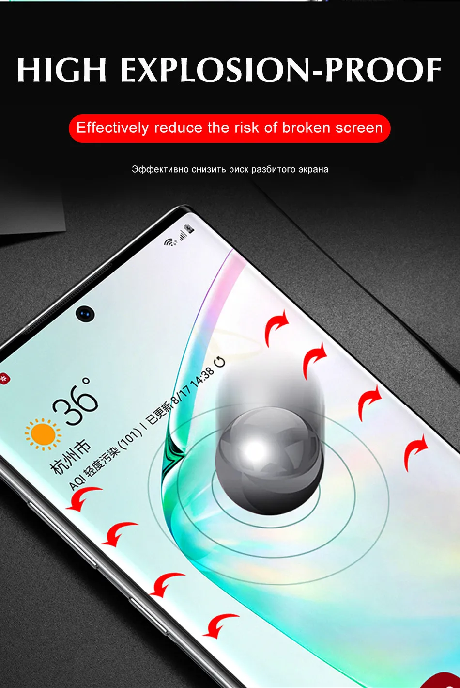 100D Передняя Задняя крышка Гидрогелевая пленка для samsung Galaxy Note 10 Pro 8 9 S10 S8 S9 PLus S10E полная защитная пленка не стекло