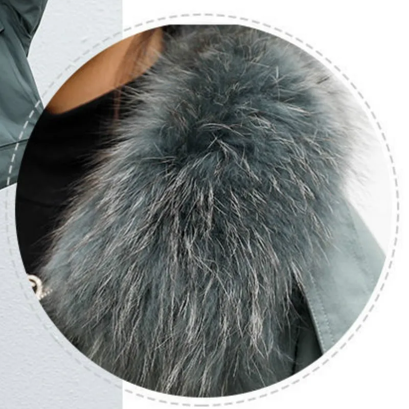 

The new Korean style loose big fur collar cotton-padded jacket pie to overcome the padded jacket and velvet padded jacket