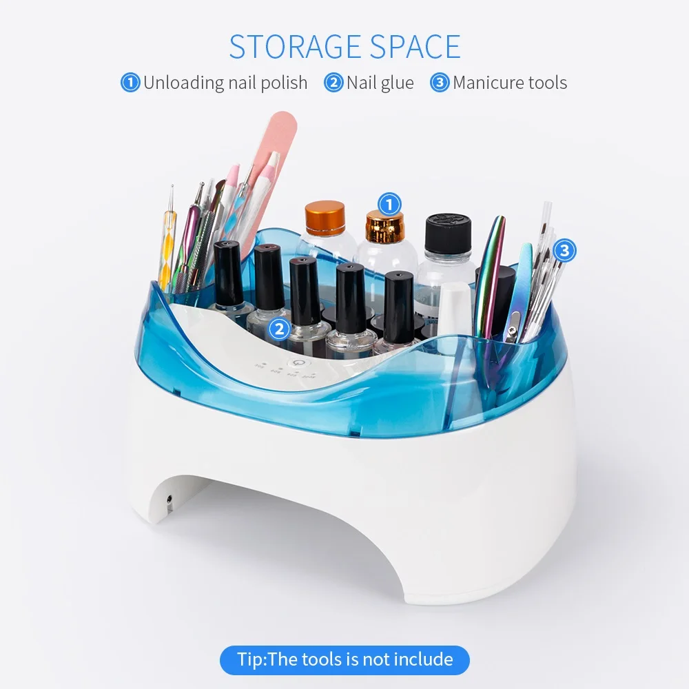 2019 Новый светодиодный УФ лампа для ногтей Сушилка инструмент маникюра