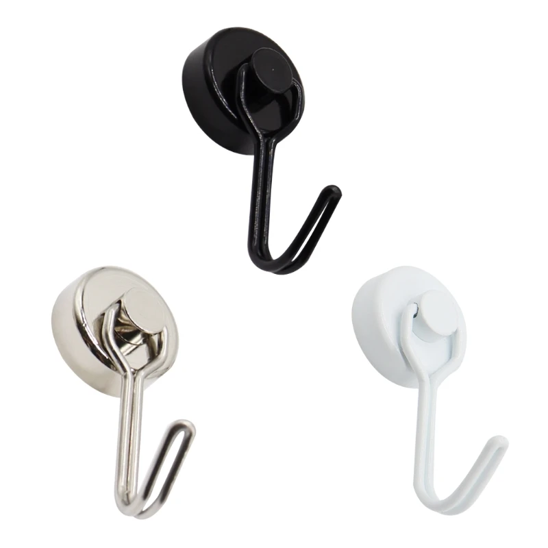 

Metal Hanging Hooks 4 Pieces Magnetic Wreath Hangers Rotated Hooks for Home Kitchen Bathroom Refrigerator Front Door