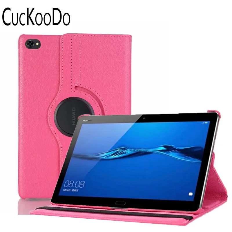 Для Huawei MediaPad M5 Lite вращающийся на 10360 градусов умный чехол из искусственной кожи