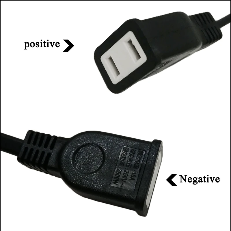 США адаптер питания удлинитель 90 градусов угловой 2Pin штекер к гнезду Розетка