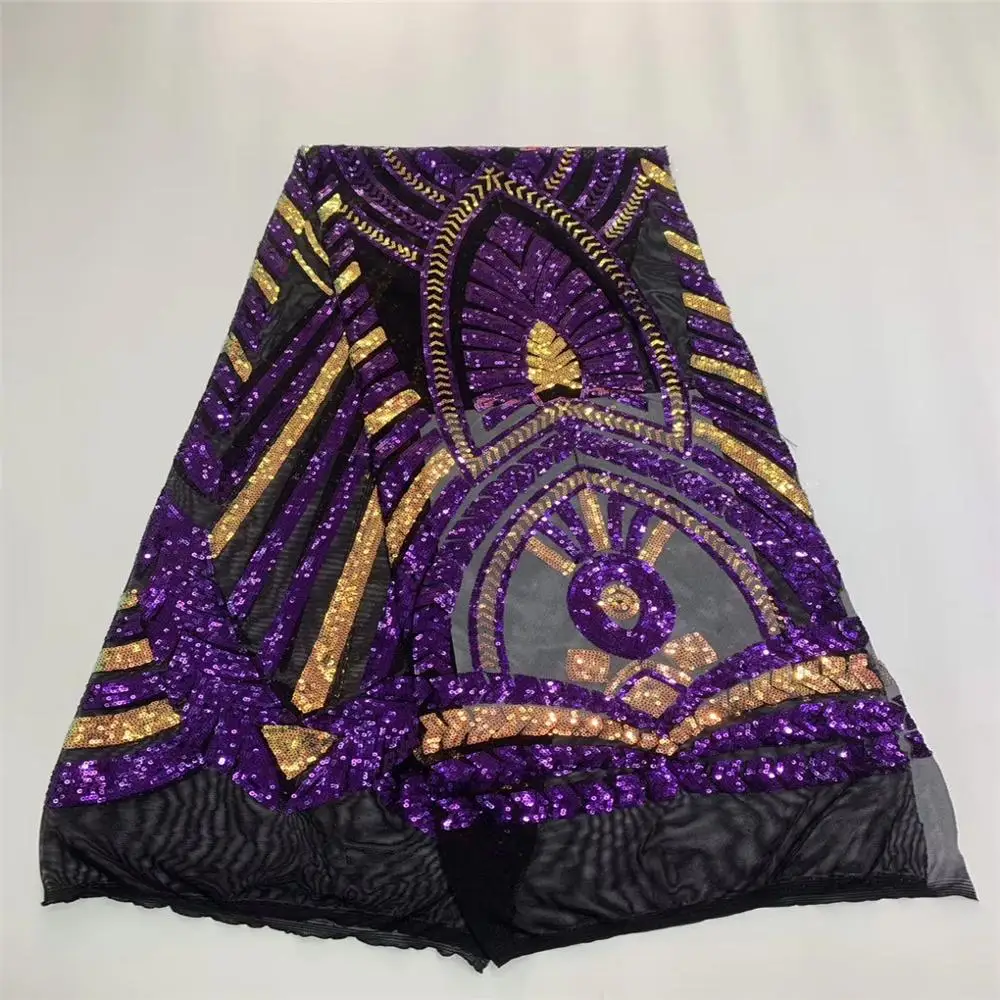 Последняя французская сетчатая кружевная ткань с блестками высокое качество