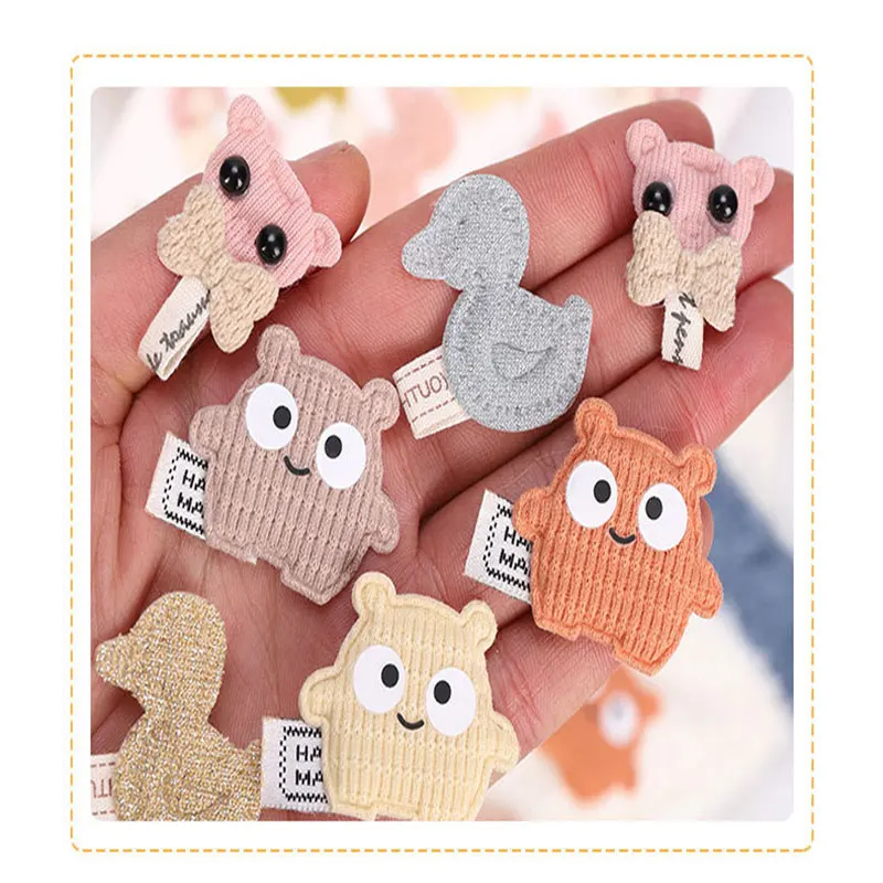 

18 шт./детская мягкая ткань, мультяшная лягушка с уткой, Аппликации для одежды ручной работы «сделай сам», шляпы, носки, головные уборы, швейны...